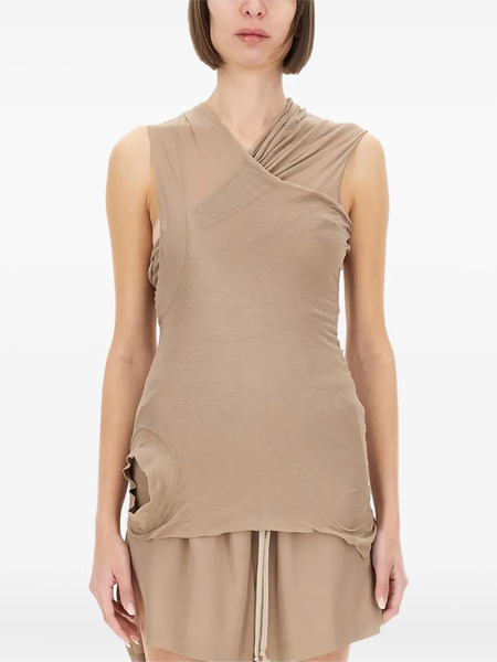  Rick Owens Draped Sleeveless Top - Neutrals 
