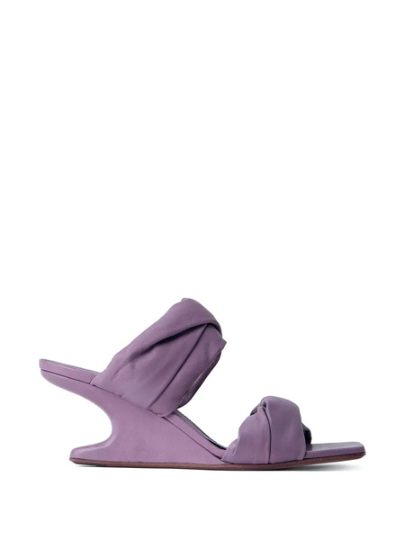  Rick Owens Draped Wedge Sandals - Purple 