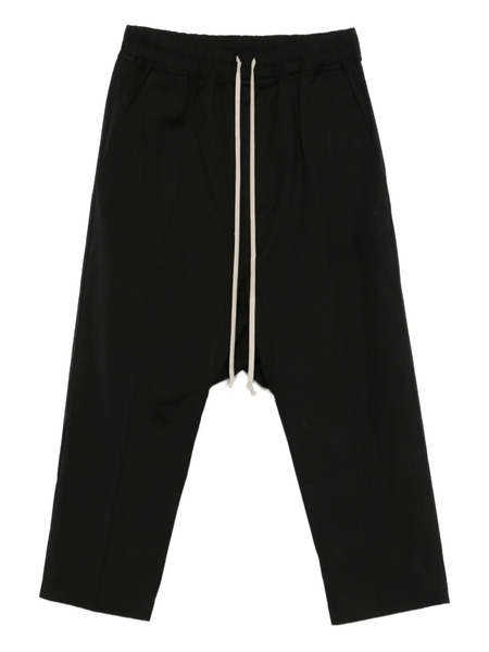  Rick Owens Drawstring Cropped Trousers - Black 