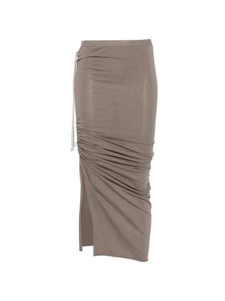  Rick Owens Drawstring-fastening Ruched Skirt - Green 