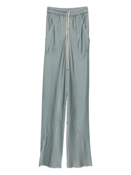  Rick Owens Drawstring Satin Trousers - Green 