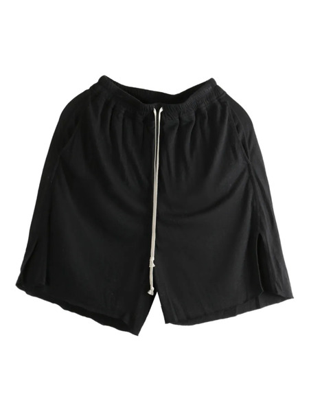  Rick Owens Drawstring Side-split Shorts - Black 