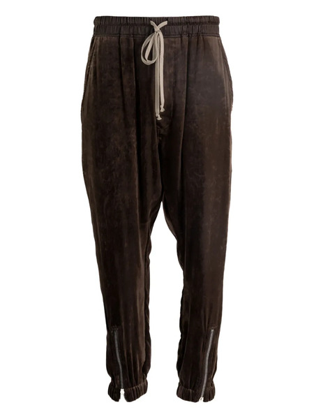  Rick Owens Drawstring Zip-cuff Trousers - Brown 
