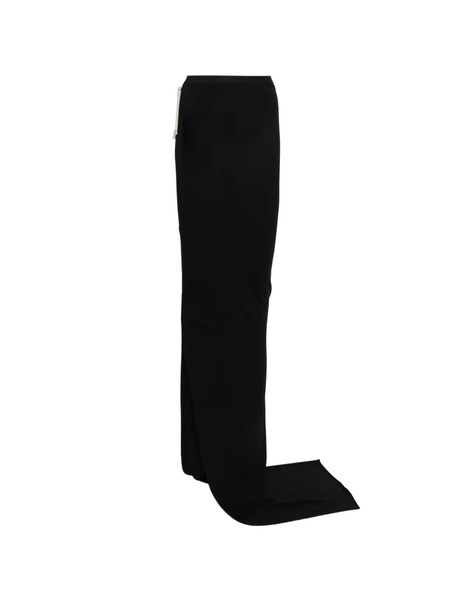  Rick Owens Drawstrings Maxi Skirt - Black 