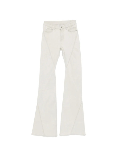  Rick Owens Drkshdw Bias Zip-up Flared Jeans - Neutrals 
