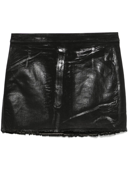  Rick Owens Drkshdw Coated Mini Skirt - Black 