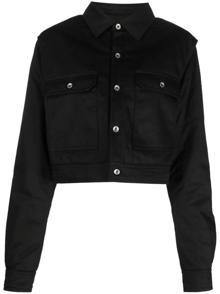  Rick Owens Drkshdw Cut-out Cropped Jacket - Black 