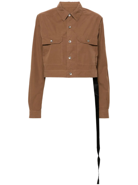  Rick Owens Drkshdw Cut-out Cropped Jacket - Brown 