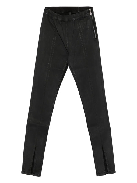  Rick Owens Drkshdw Front-split Zip-detail Jeans - Black 