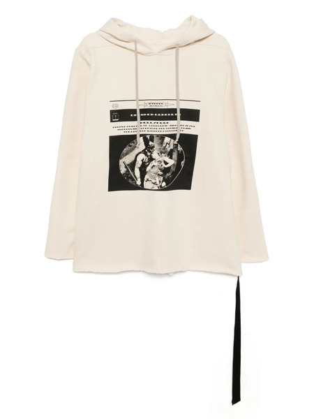  Rick Owens Drkshdw Graphic-print Hoodie - Neutrals 