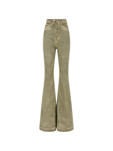  Rick Owens Drkshdw High-waisted Flared Jeans - Green 