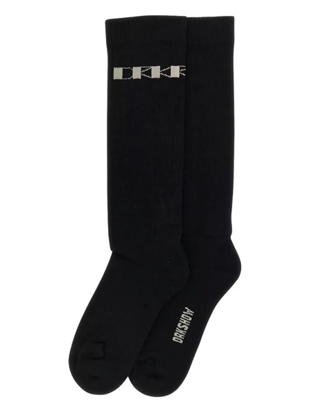  Rick Owens Drkshdw Logo-jacquard Socks - Black 
