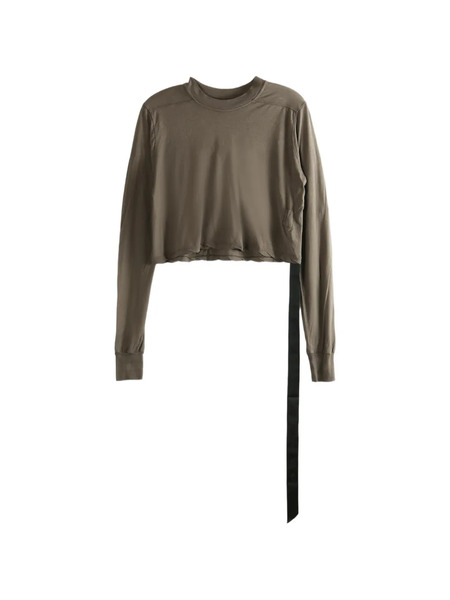  Rick Owens Drkshdw Long-sleeve Cropped Sweatshirt - Green 