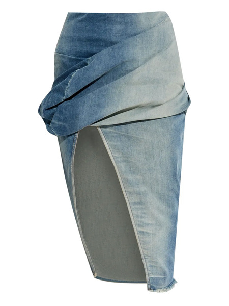  Rick Owens Drkshdw Low Twist Midi Skirt - Blue 