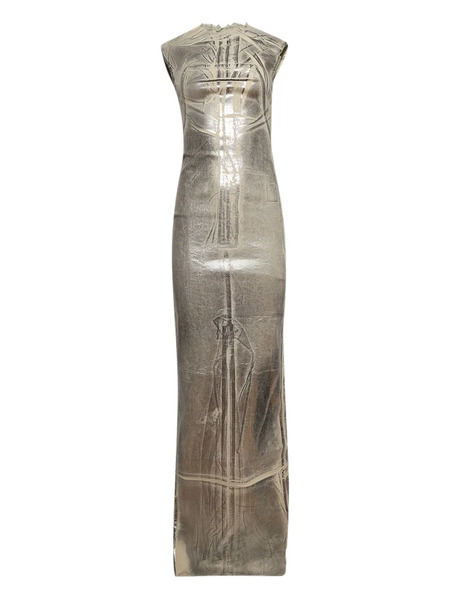  Rick Owens Drkshdw Round-neck Maxi Dress - Silver 