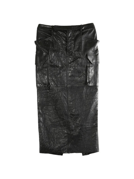  Rick Owens Flap-pocket Split Midi Skirt - Black 