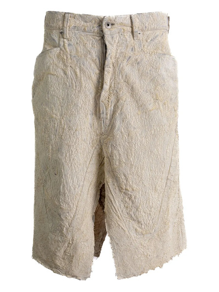  Rick Owens Frayed Textured Skirt - Neutrals 