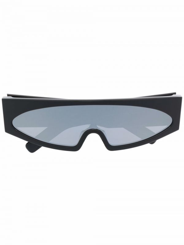  Rick Owens Gene Rectangle-frame Sunglasses - Black 