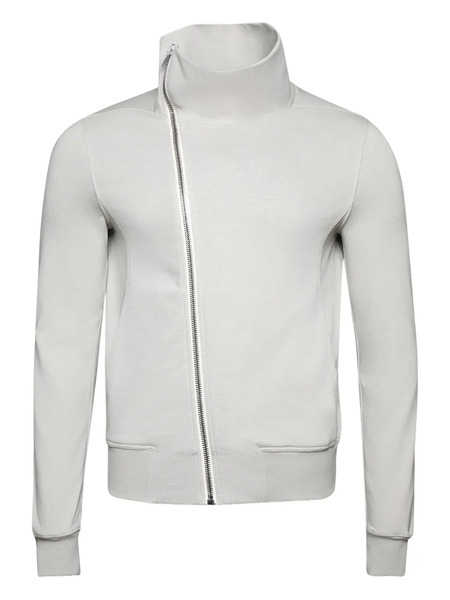  Rick Owens High-neck Zip-front Jumper - Neutrals 