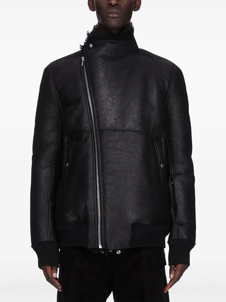  Rick Owens Hollywood Flight Shearling Jacket - Black 