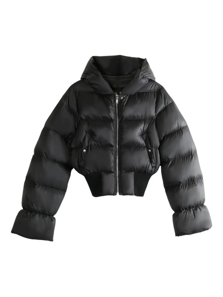  Rick Owens Hooded Puffer Jacket - Black 