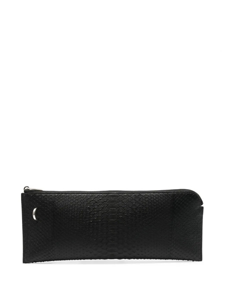  Rick Owens Invite Snakeskin-effect Wallet - Black 