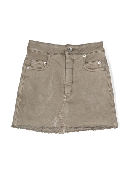  Rick Owens Kids Denim Mini Skirt - Grey 