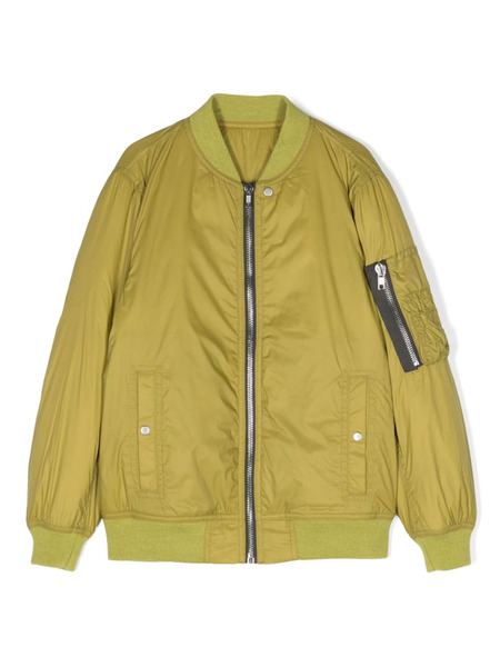  Rick Owens Kids Panelled Zip-up Bomber Jacket - Green 
