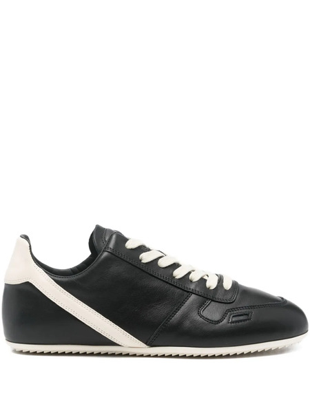  Rick Owens Leather Sneakers - Black 