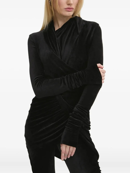  Rick Owens Lilies Draped Asymmetrical Top - Black 