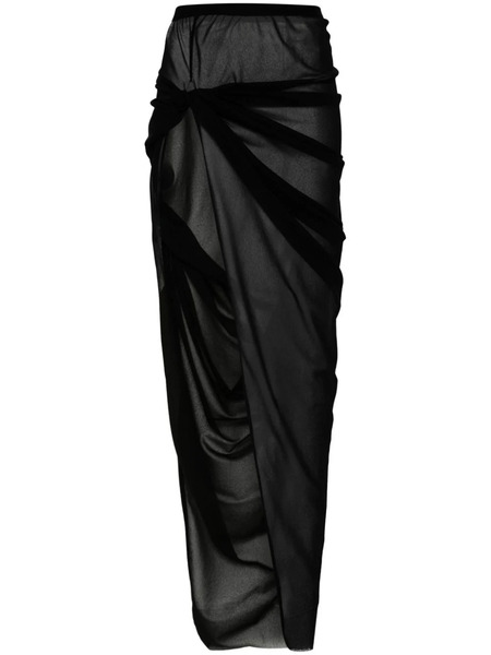 Rick Owens Lilies Edfu Maxi Skirt - Black 