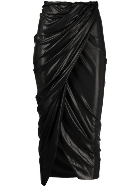  Rick Owens Lilies High-waisted Draped Skirt - Metallic 