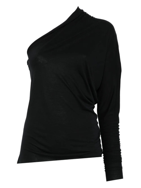  Rick Owens Lilies One-shoulder Blouse - Black 
