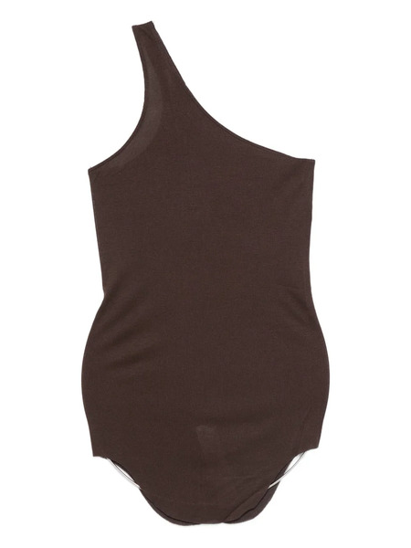  Rick Owens Lilies One-shoulder Bodysuit - Brown 