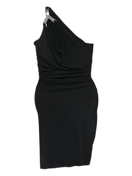  Rick Owens Lilies One-shoulder Draped Dress - Black 
