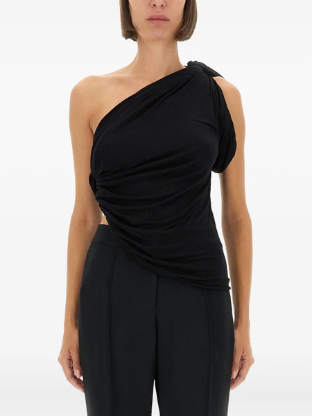  Rick Owens Lilies One-shoulder Draped Top - Black 