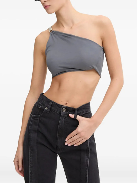  Rick Owens Lilies One-shoulder Draped Top - Grey 