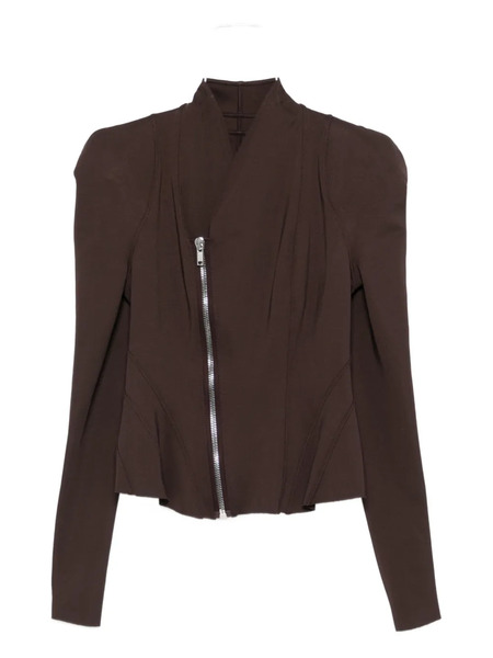  Rick Owens Lilies Pleat-detail Jacket - Brown 