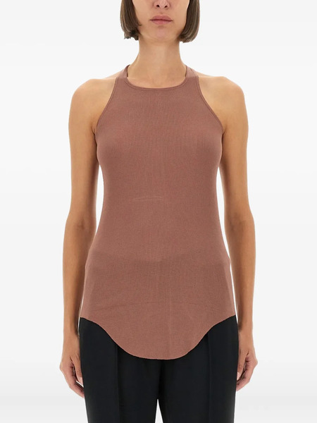 Rick Owens Lilies Racerback Curved-hem Top - Pink 