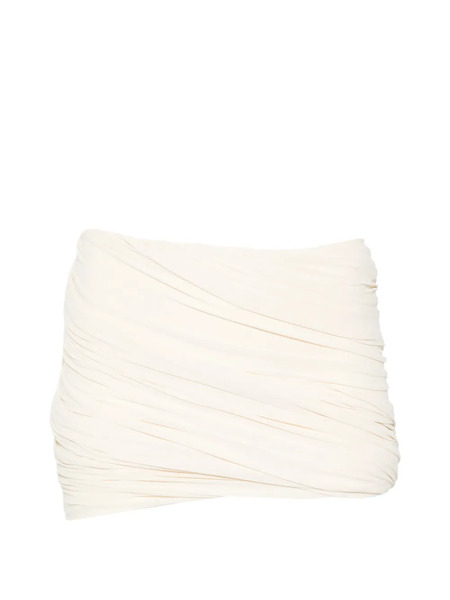  Rick Owens Lilies Ruched Mini Fitted Skirt - Neutrals 
