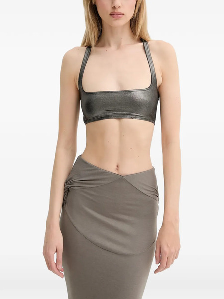  Rick Owens Lilies Square-neck Top - Grey 