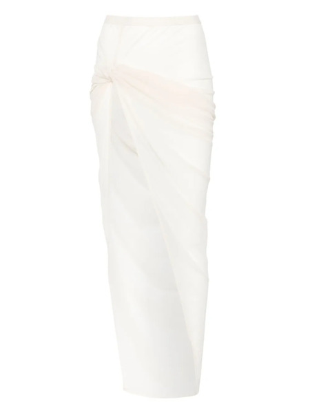  Rick Owens Lilies Twist Edfu Asymmetric Skirt - Neutrals 
