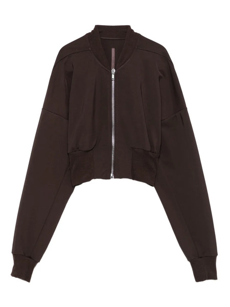  Rick Owens Lilies Zip-front Cropped Coat - Brown 