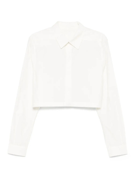  Rick Owens Long-sleeve Crop Shirt - White 