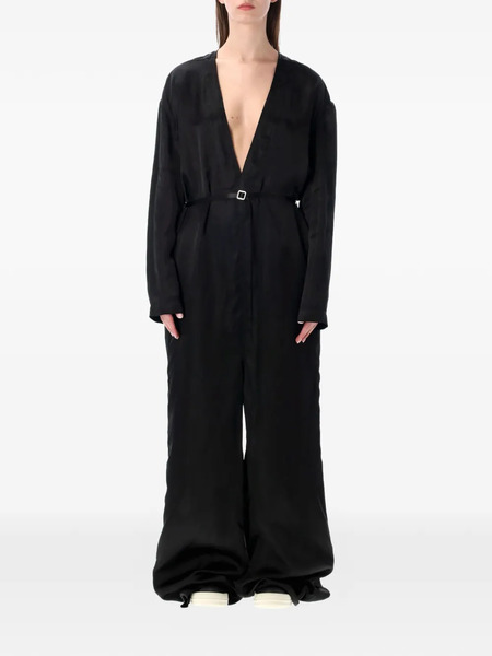  Rick Owens Ls Long Jumpsuit - Black 