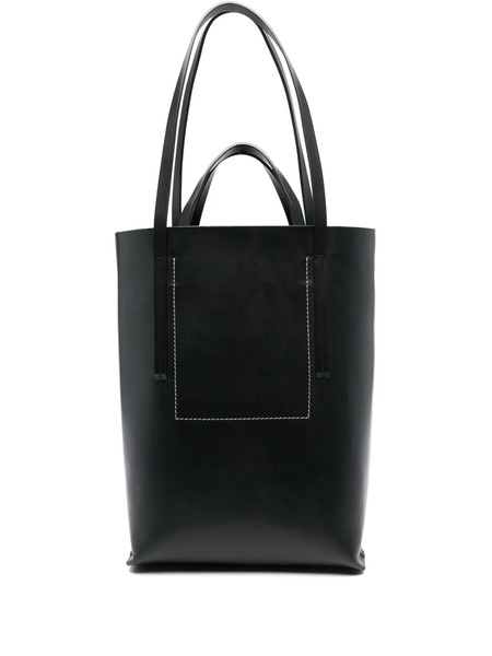  Rick Owens Medium Leather Tote Bag - Black 