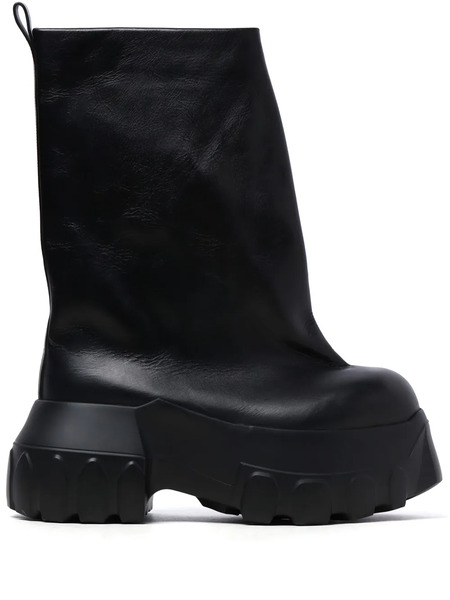  Rick Owens Mid-calf Leather Boots - Black 