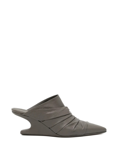  Rick Owens 60mm Cantilever 6 Sharp Sabot Mules - Brown 