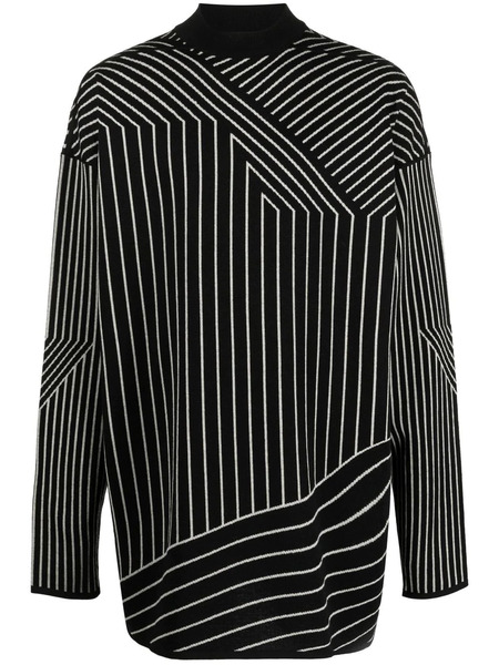  Rick Owens Multi-stripe Virgin Wool Jumper - Black 
