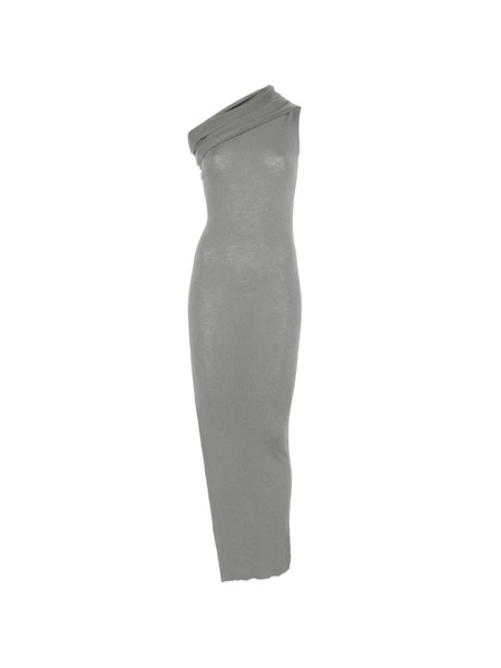  Rick Owens One-shoulder Split Midi Dress - Grey 
